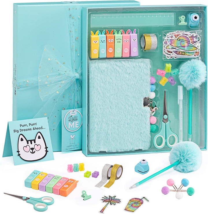 me Pink DIY Journal Kit for Girls – 300+ Pieces! Lockable Fuzzy Diary, Markers, Stickers & Empowering Pages – Gift Box for Tweens & Teens – Creative Journaling Set