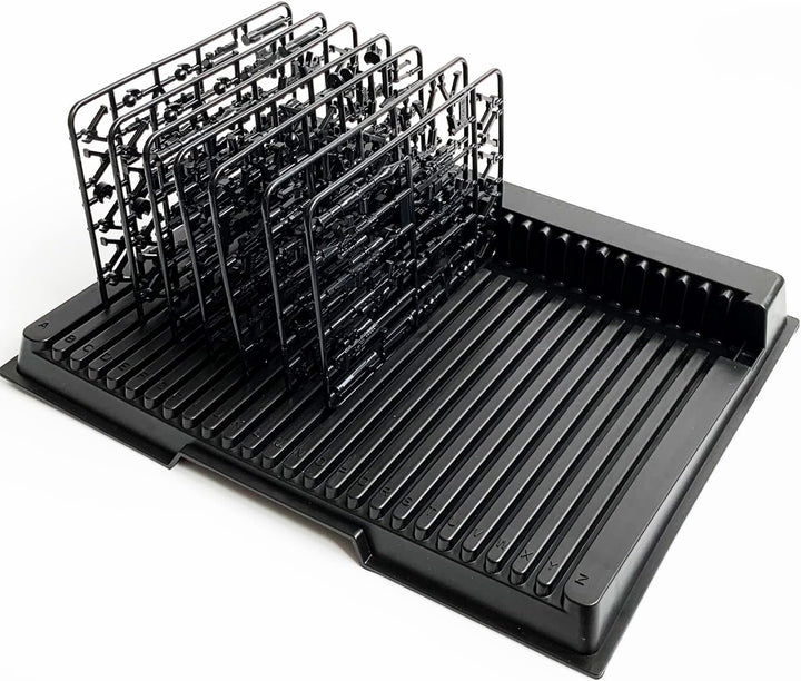 Model Pieces Shelves for Gundam,Holder Stand Organizer Rack for Gundam Model Action Figures DIY Model Making Accessories,Plastic Tool Storage Container for Gundam Hobby Model Making Parts,Black