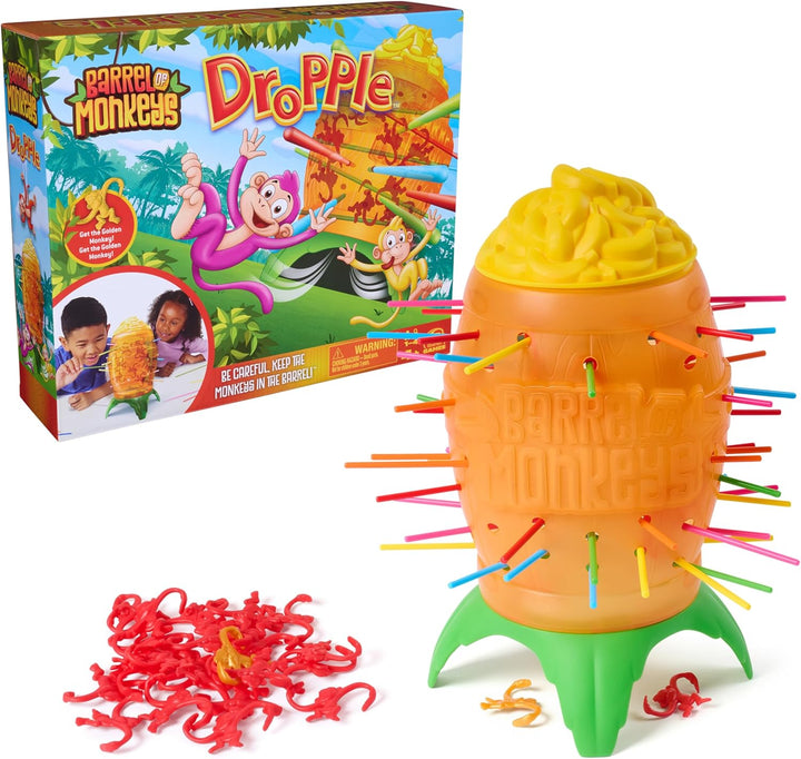 , Barrel of Monkeys, Retro Linking Fun for Preschoolers, Family Games, 1 & up Players, for Ages 3 & Up