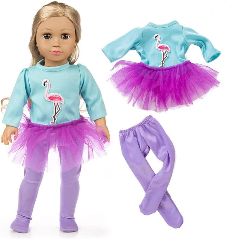 19 Pcs American Doll Clothes Gift for 18 Inch Doll Clothes and Accessories, Including 10 Complete Sets of Clothing