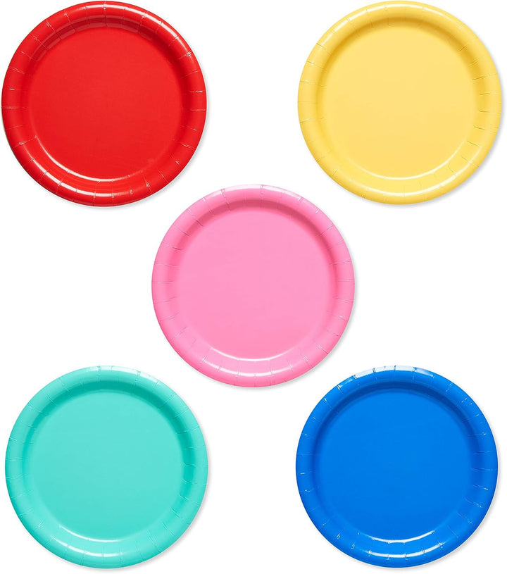 50-Count 9 In. X 9 In. Rainbow Paper Dinner Plates