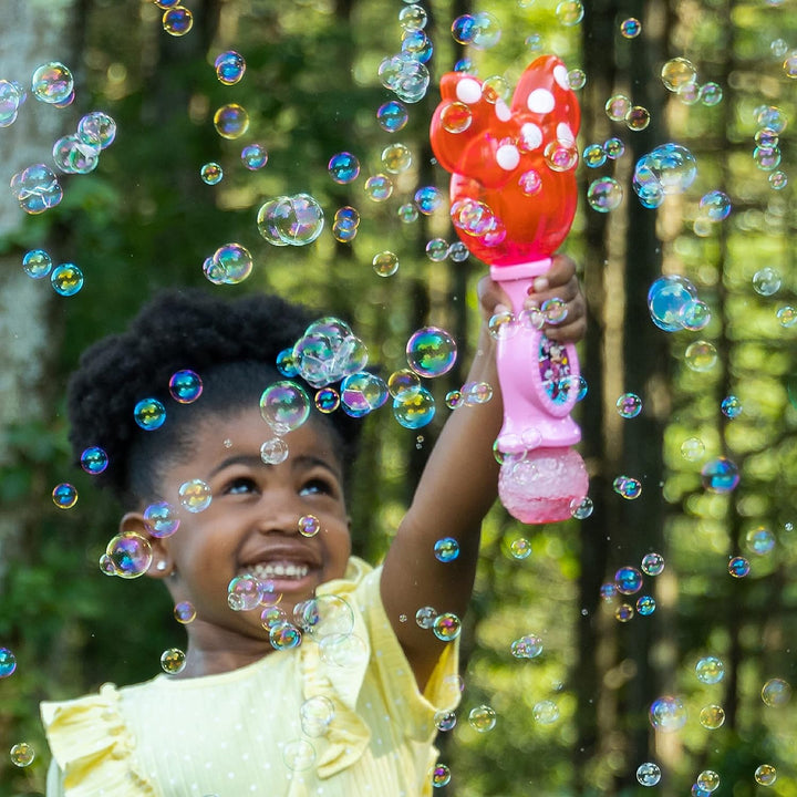 Disney Minnie Mouse Light and Sound Musical Bubble Wand, Includes Bubble Solution, Plastic, Multi (2051)
