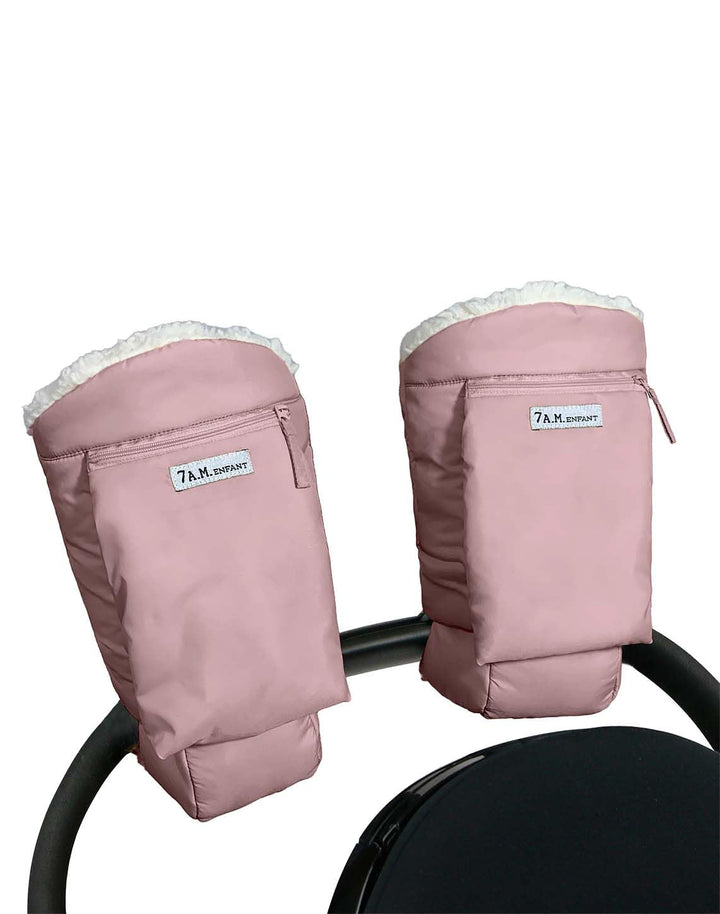 7AM Enfant Stroller Warmmuffs - Polar Hand Warmers with Anti- Freeze, Cold Weather, Water Repellent & Warm Hand Gloves for Pushchair, Pram, Stroller & Car Seat Bar