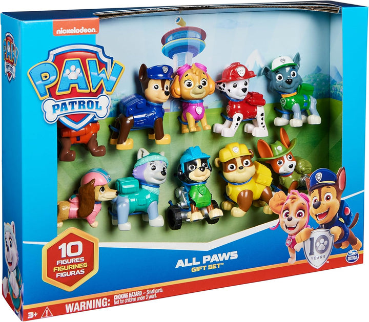 , 10Th Anniversary, All Paws on Deck Toy Figures Gift Pack with 10 Collectible Action Figures, Kids Toys for Ages 3 and Up