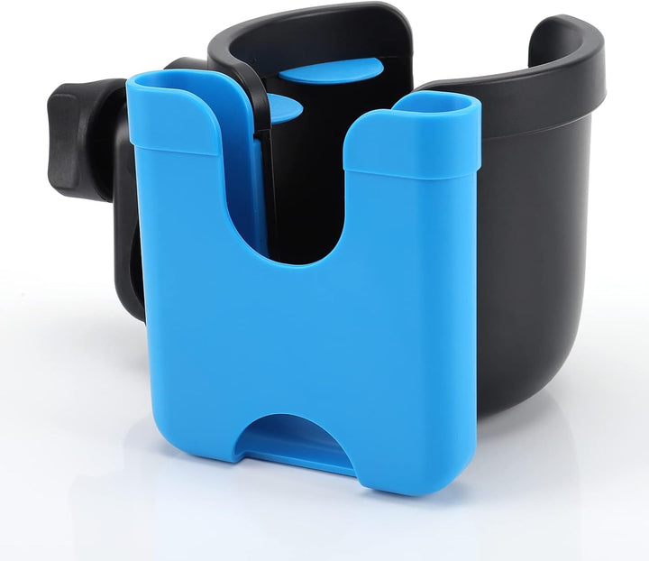 Stroller Cup Holder with Phone Holder, Bike Cup Holder, Universal Cup Holder for Uppababy Nuna Doona Strollers, 2-In-1 Cup Phone Holder for Stroller, Bike, Wheelchair, Walker, Scooter