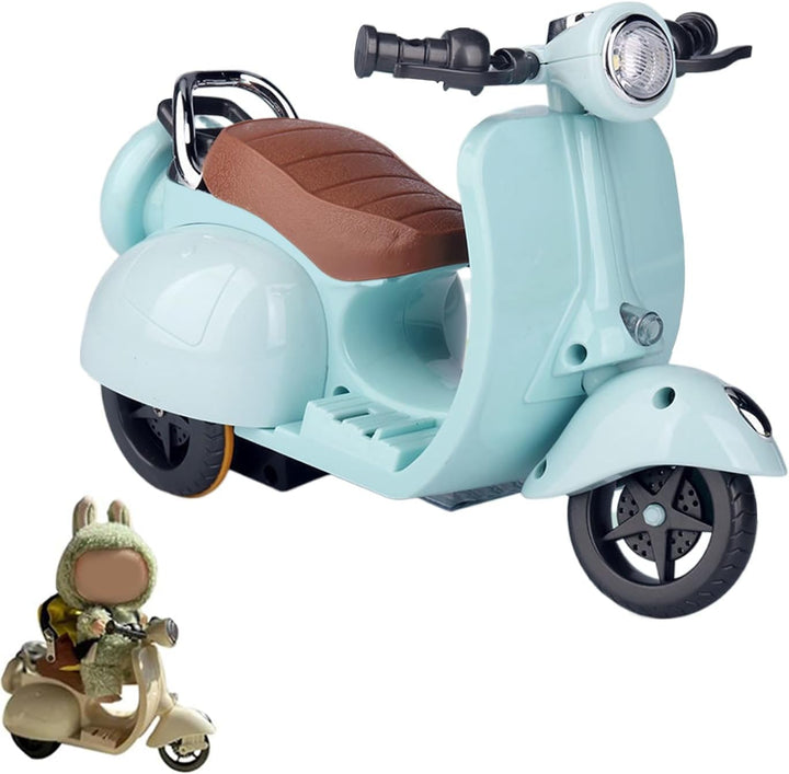 Scooter Toy for Labubu Toy with Light and Music, Cute Have a Seat for Labubu Accessories, Interactive Toys Desktop Decor for Doll Collectors (Pink)