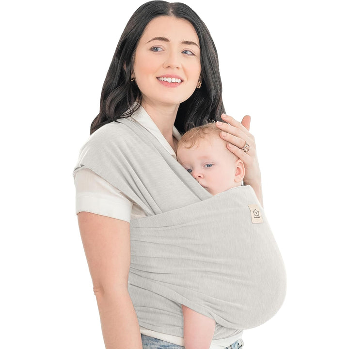 Baby Wrap Carrier - All in 1 Original Baby Carrier Newborn to Toddler Sling, Easy to Wear, Hands Free Bonding, Lightweight, Breathable Infant Wraps (Trendy Black)