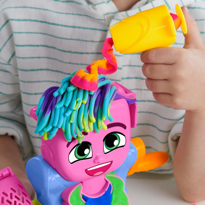 Hair Stylin' Salon Playset with 6 Cans, Pretend Play Toys for Girls and Boys Ages 3 and Up
