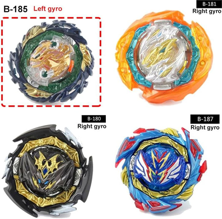 Battling Tops Burst Toy Game 4 Set Spinning Tops 2 Launchers Battle Battling Tops Set Great Birthday Gift for Children Kids Boys Ages 6+ (1854) Multicolor