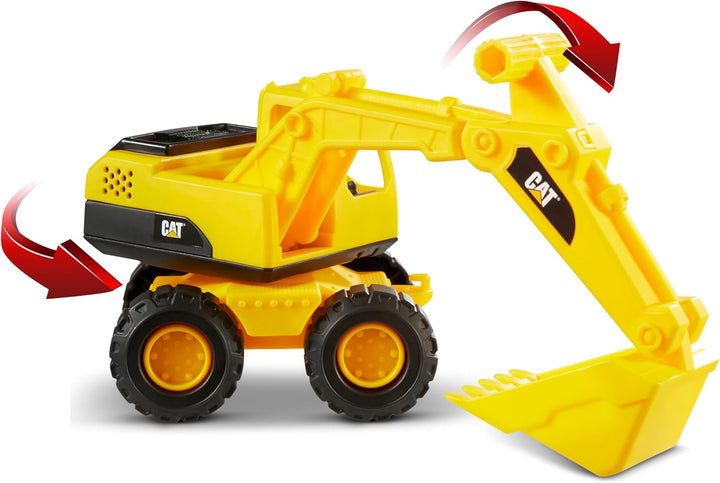 Construction Fleet 10” Excavator Toy – Heavy‑Duty Plastic, Working Boom & Bucket, Free‑Rolling Wheels, Indoor/Outdoor Sandbox Vehicle for Toddlers & Kids Ages 2 +