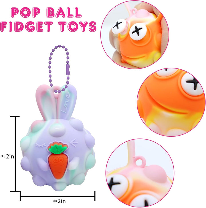 18 PACK Animal Pop Balls Party Favors for Kids,3D Pop Balls Fidget Toys,Birthday Gifts for Boys & Girls,Goodie Bag Stuffers,Pinata Stuffers,Carnival Prizes,Treasure Box Toys,Kids Prizes