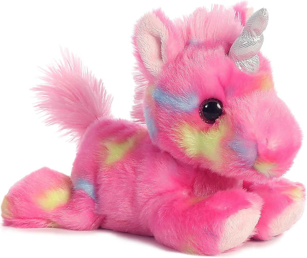 ® Vibrant Bright Fancies™ Jellyroll Unicorn™ Stuffed Animal - Eye-Catching Fun - Delightful Cuddles - Pink 7 Inches