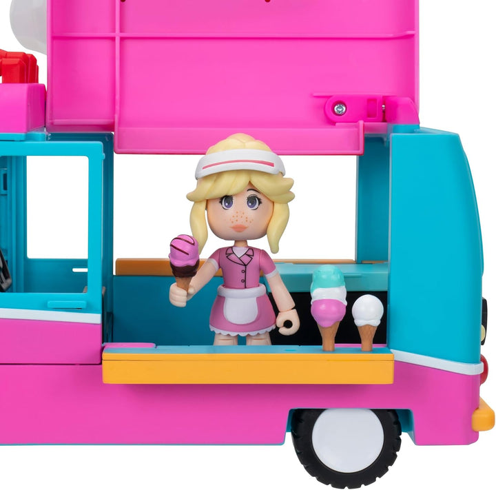 Adopt Me! Ice Cream Truck - Transforming Vehicle with Lights and Sounds - Top Online Game - Exclusive Virtual Item Code Included - Ages 6+