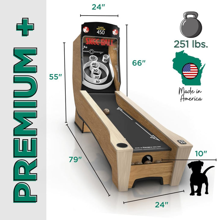 Arcade Table Machine Game for Home Basement Recreation Room - Premium+ Nostalgic Classic Fun of Roll and Score - Made in the USA