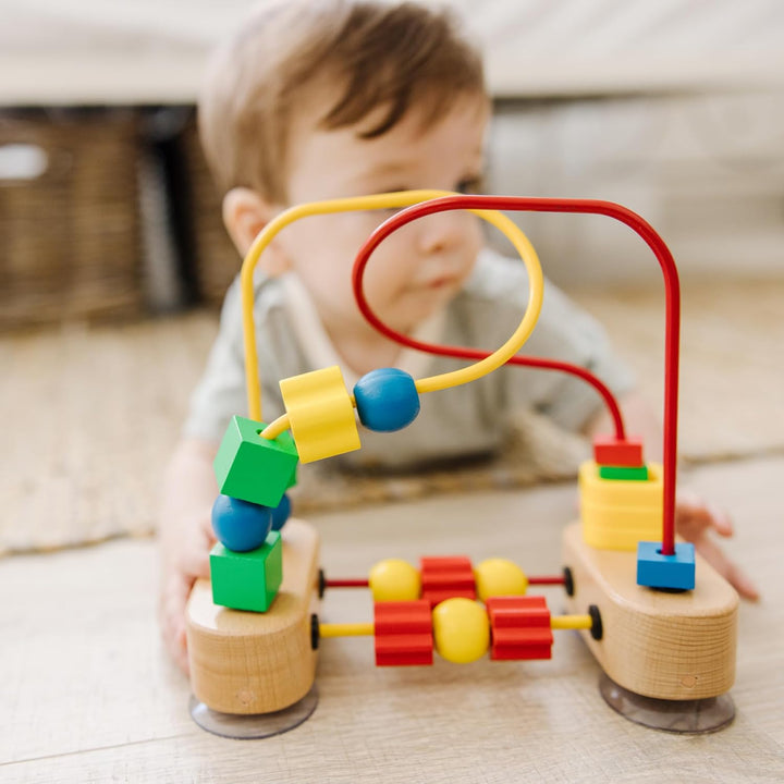 First Bead Maze - Wooden Educational Toy for Floor, High Chair, or Table Infant Maze Toy, Bead Maze Toys for Toddlers and Babies