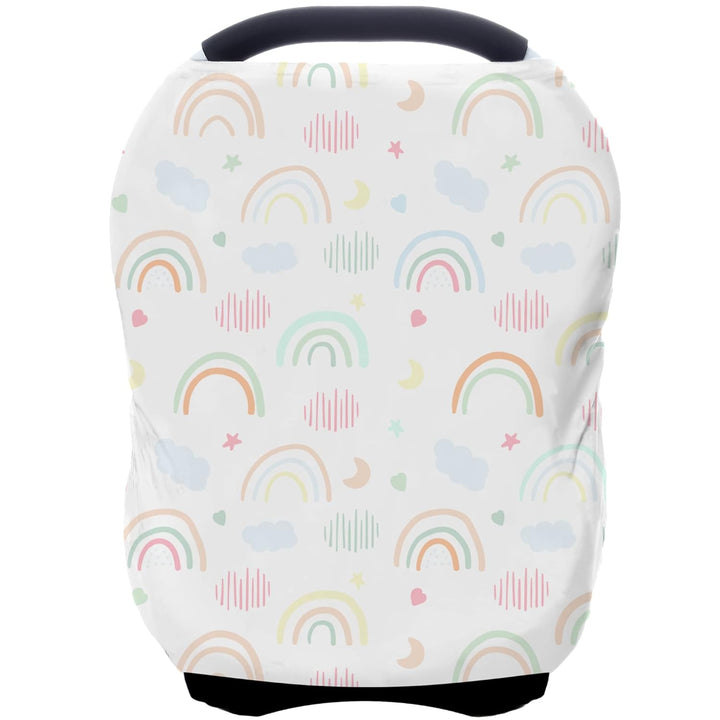 Car Seat Covers Canopy Cover - Multi-Use Cover Carseat Canopy, Breathable Breastfeeding Cover, Car Seat Covers for Bbies, Boys & Girls Shower Gifts (Dark Blue Dinosaur)