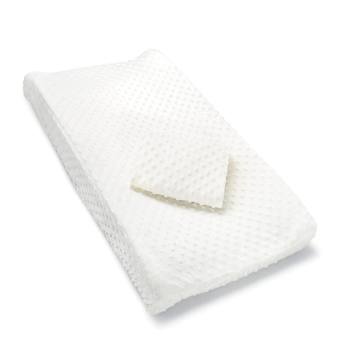 Secure Grip Baby Diaper Changing Pad for Dresser, Waterproof and Wipeable, Contoured, Standard Size (16" X 31"), White