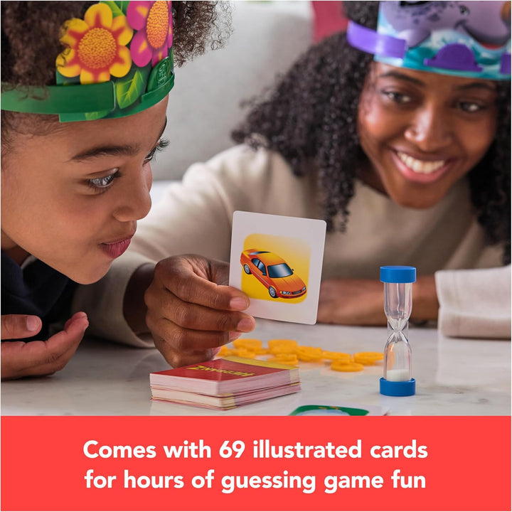 , Hedbanz 2023 Edition with New Cards, Picture Guessing Board Game, for Family & Kids, 2-6 Players, for Ages 6 & Up