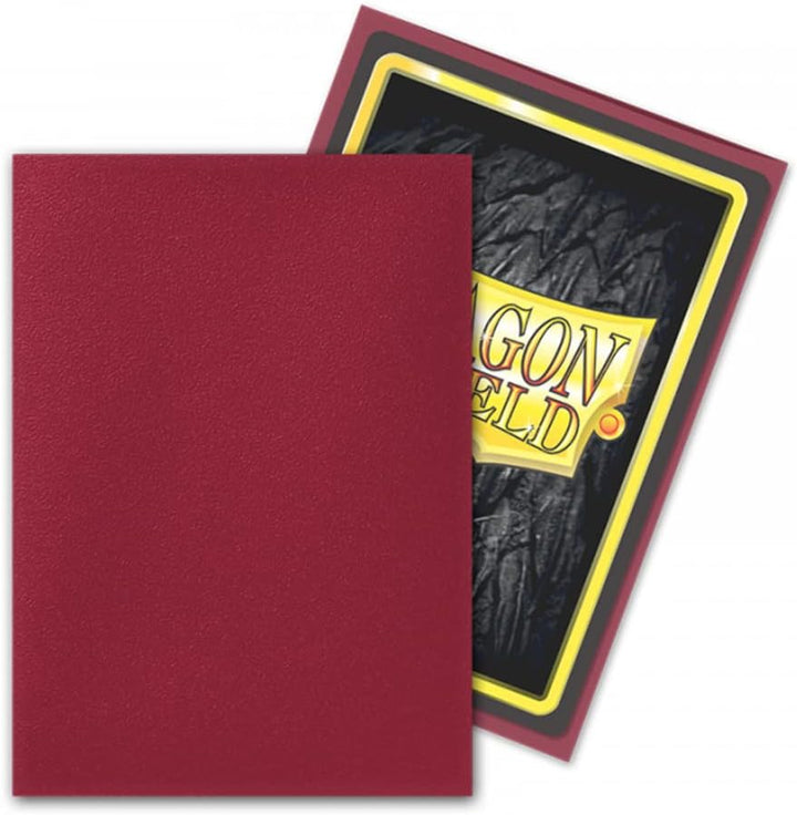| Standard Size Card Matte Sleeves | 100 CT - Smooth & Tough Premium TCG Sleeves | Compatible with Pokemon, Flesh & Blood, One Piece & Magic the Gathering | Blood Red - Matte