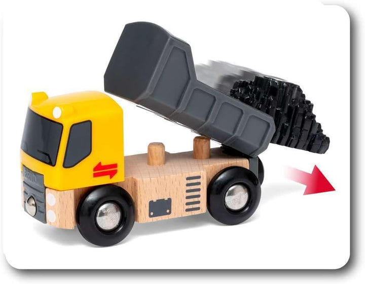 Construction Vehicles - Premium Wooden Toy Train Set | Fun and Educational | Easy Magnetic Couplings | FSC Certified Wood | Ideal Christmas or Birthday Gift