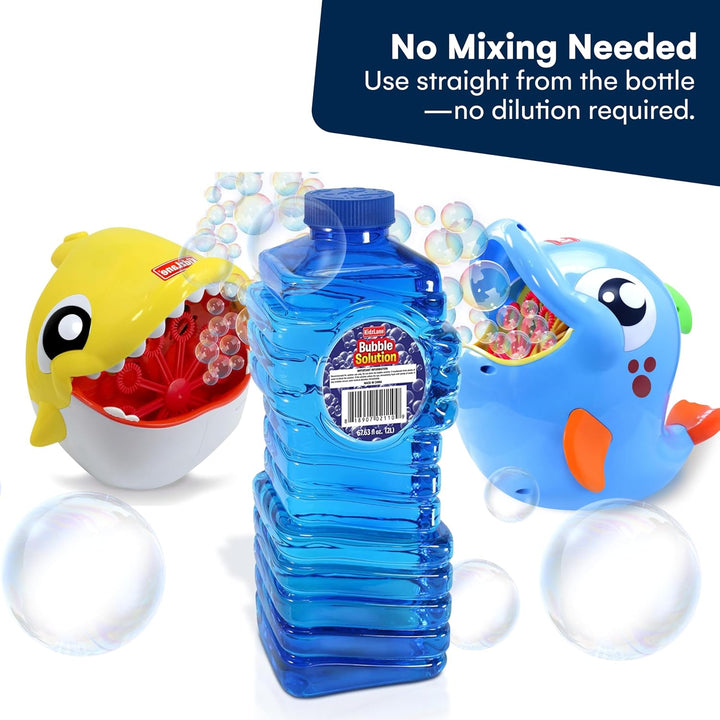 Bubbles Solution Refill 67.63 Oz - Large and Easy-Grip Bottle for Bubble Machine, Guns, and Wands - Toddler Liquid Refill for Ages 3 and Above
