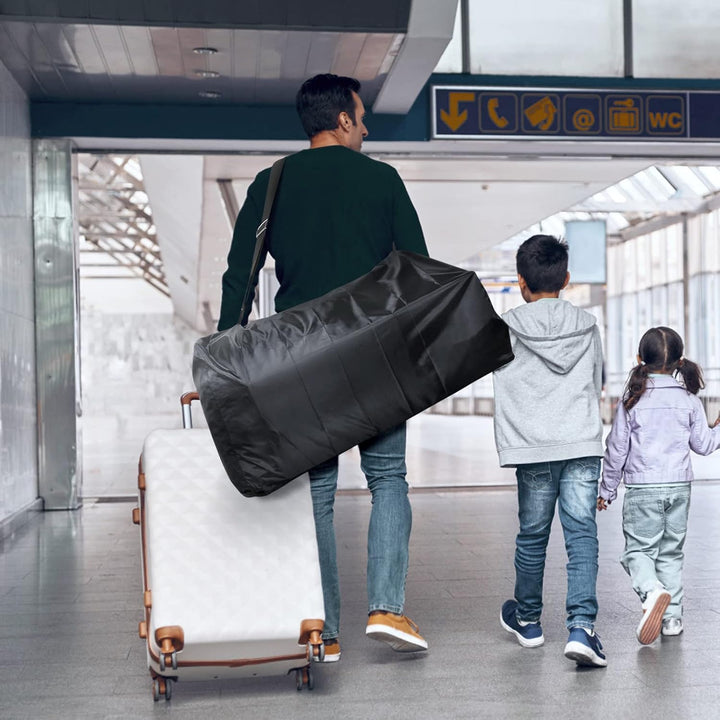 Stroller Travel Bag, Gate Check Bag for Car Seat, Waterproof Travel Carry Bag, 600D Oxford, Black