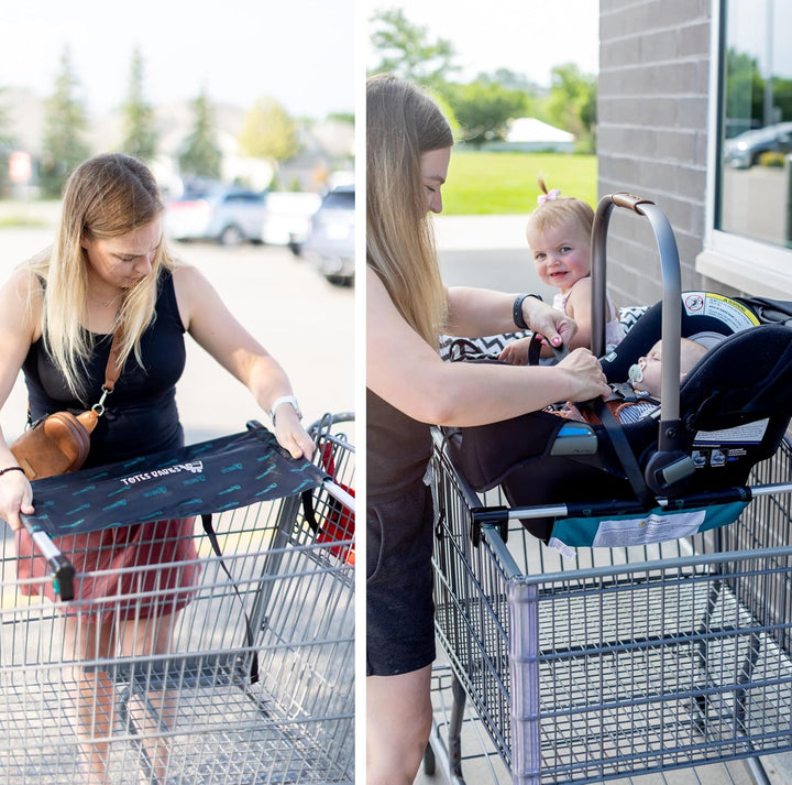 Car Seat Carrier for Shopping Carts, Allows Babies, Newborns, Infants and Toddlers to Stay Snug or Sleeping in Car Seat While Parents Shop, as Seen on Shark Tank