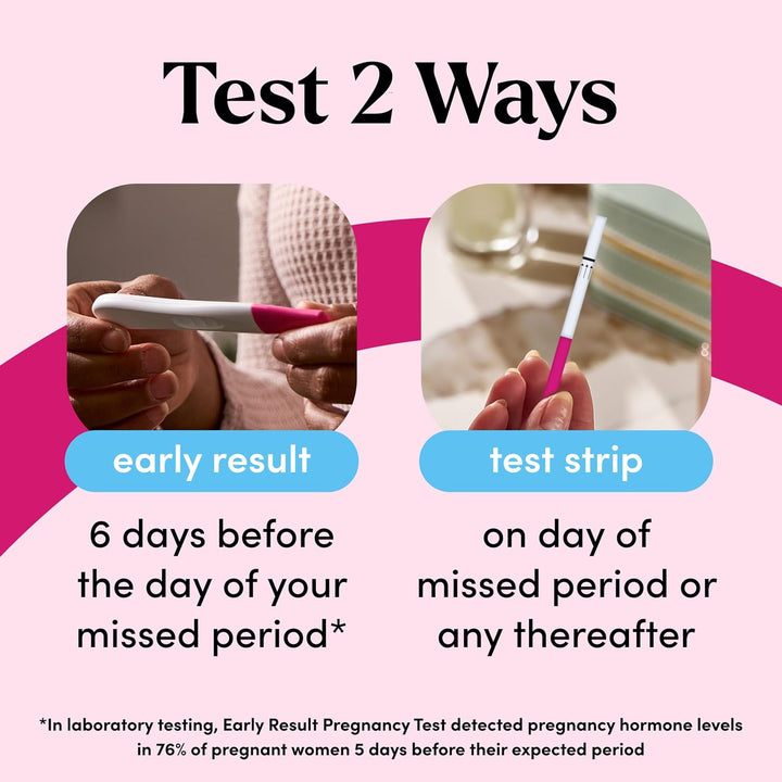 Comfort Check Pregnancy Test, 8 Count, Pink & White