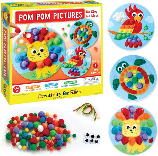 Pom Pom Pictures: Animals - Preschool Learning Activities, Sensory Toys for Toddlers, Toddler Arts and Crafts (Ages 3+)