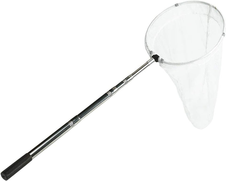 Insect and Butterfly Net with 12" Ring, 24" Net Depth, Handle Extends to 59 Inches for Adults and Kids (12" Ring, 59" Handle)