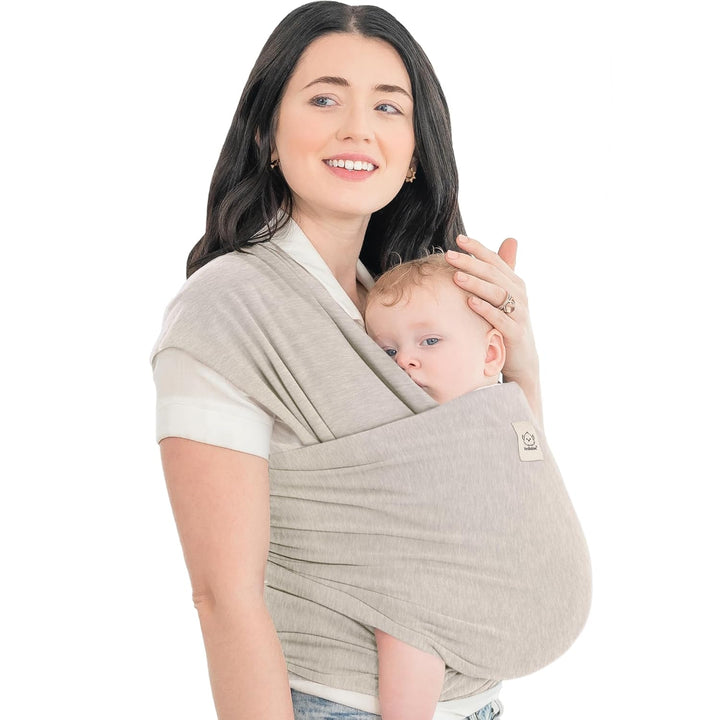 Baby Wrap Carrier - All in 1 Original Baby Carrier Newborn to Toddler Sling, Easy to Wear, Hands Free Bonding, Lightweight, Breathable Infant Wraps (Trendy Black)