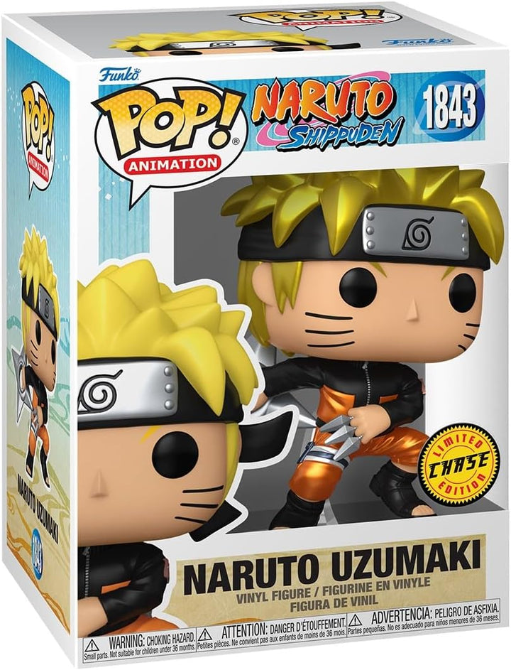 POP Animation: Naruto Shippuden - Naruto - (Shrkn) - 1/6 Odds for Rare Chase Variant - Metallic - Collectable Vinyl Figure - Gift Idea - Official Merchandise - for Kids & Adults