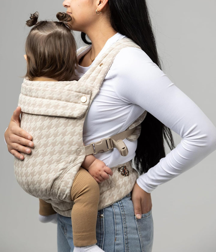 Monarch Ergonomic Baby Carrier – Premium Cotton Soft Structured Newborn to Toddler Carrier with Hip-Healthy Design, 3 Carry Positions (7-35Lbs), Lightweight & Breathable, (Houndstooth)