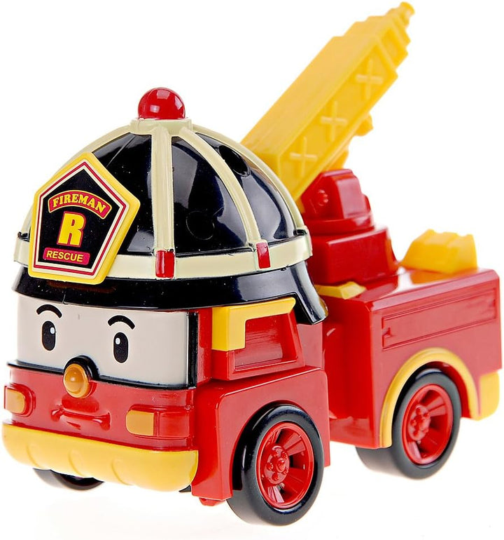 4" Transforming Robot - Fire Truck Roy, Stem-Inspired Rescue Robot Figure | Role Play Toy Gift for Toddlers & Preschool Kids Ages 1 2 3 4 5 6
