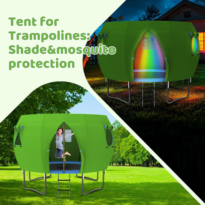 Tent for round Trampoline 14FT (Tent Only), Trampoline Shade Cover (Batteries Not Included)