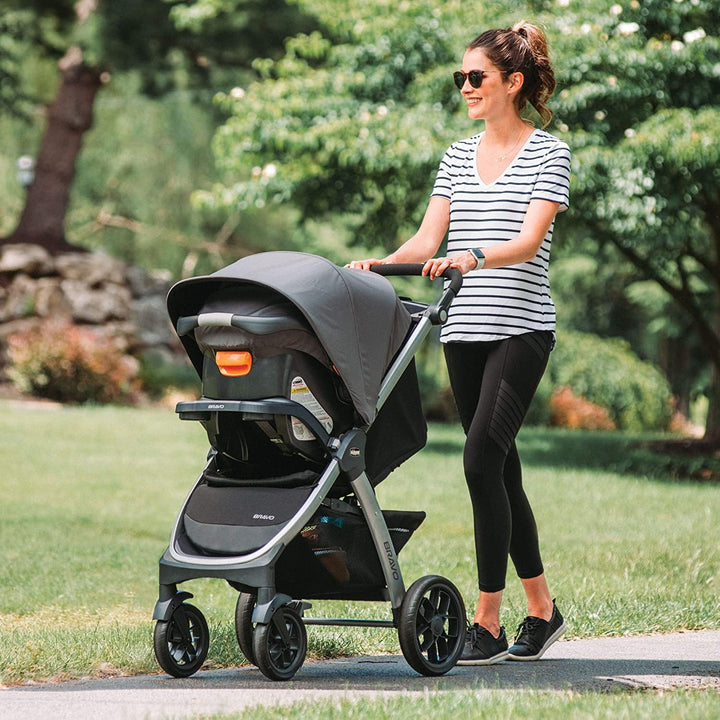 Bravo 3-In-1 Trio Travel System, Bravo Quick-Fold Stroller with Keyfit 30 Infant Car Seat and Base, Car Seat and Stroller Combo | Camden/Black