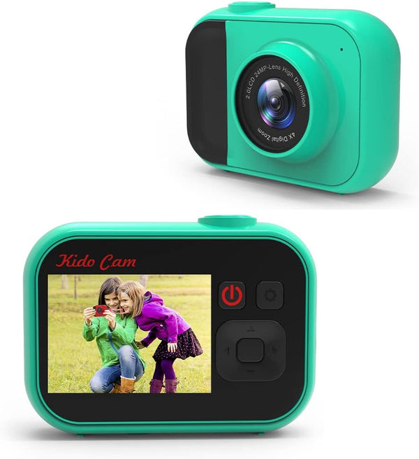 Kids Camera, Kids Camera Toys, Mini Kids Digital Camera, Toy Cameras for Boys and Girls, with 32G SD Card, Christmas Birthday Gifts for 3-10 Year Old Girls and Boys (Green)