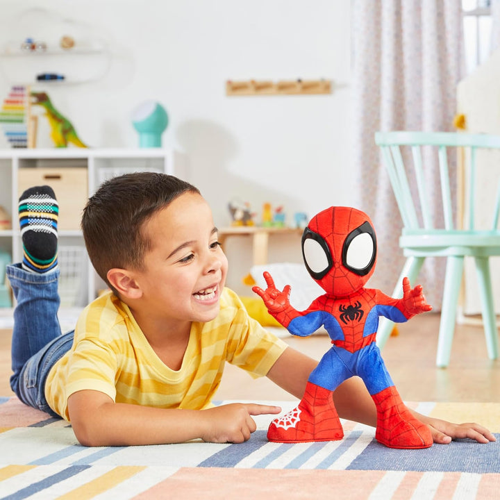 Marvel Dance 'N Crawl Spidey, Interactive Plush Toy with 20 Phrases & Sounds, 2 Songs, Super Hero Toys for Kids 3 & Up