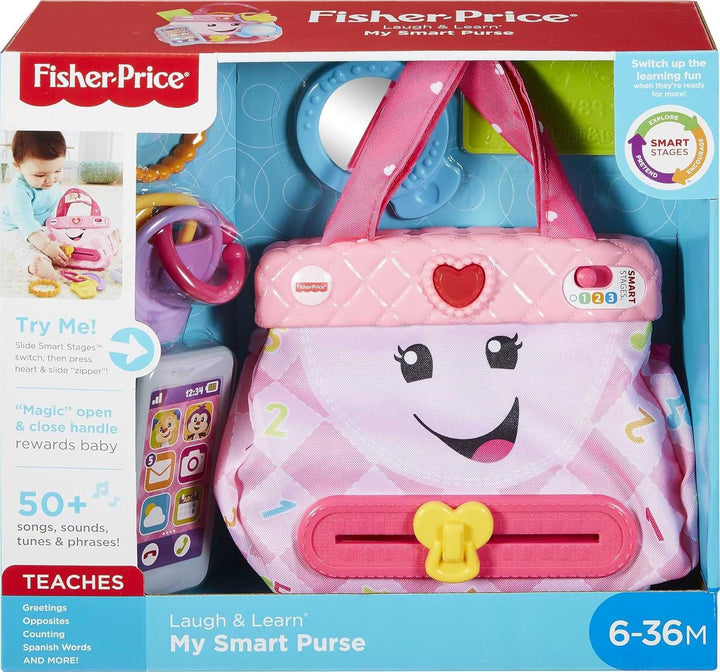 Baby & Toddler Toy Laugh & Learn My Smart Purse with Lights, Learning Songs & 5 Accessories for Infants Ages 6+ Months