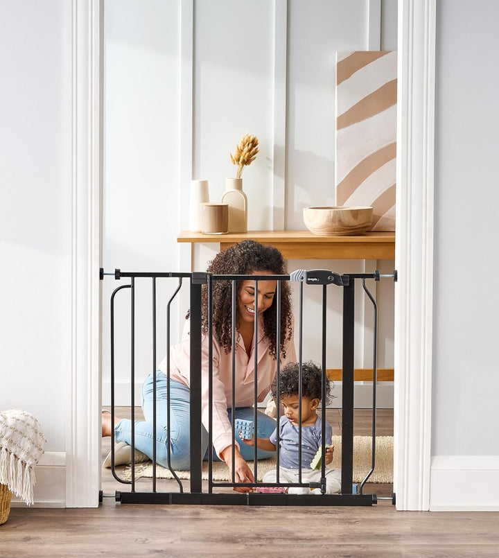 Easy Step 38.5-Inch Extra Wide Walk Thru Baby Gate, White Original Version