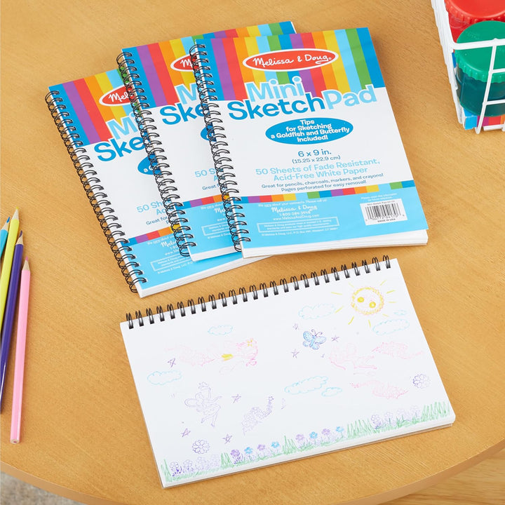 Mini-Sketch Spiral-Bound Pad (6 X 9 Inches) - 4-Pack