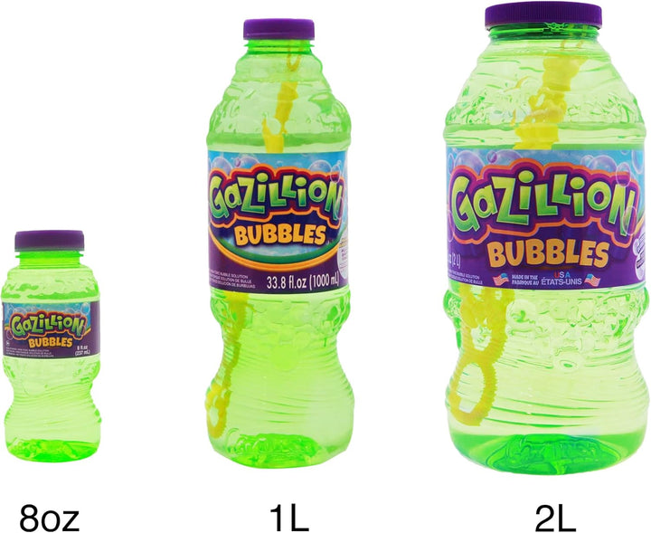 Bubbles, Original Bubble Solution 1L - Create Bubbles with Premium Formula & 7-In-1 Bubble Wand - Non-Toxic & Safe