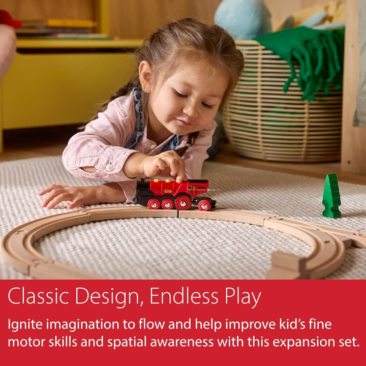World Expansion Pack Intermediate - Works with All  Train Sets - Fsc-Certified 16-Piece Wooden Train Tracks with Switches - Grow Existing Systems and Create Railway Empires - Kids Ages 3 & Up