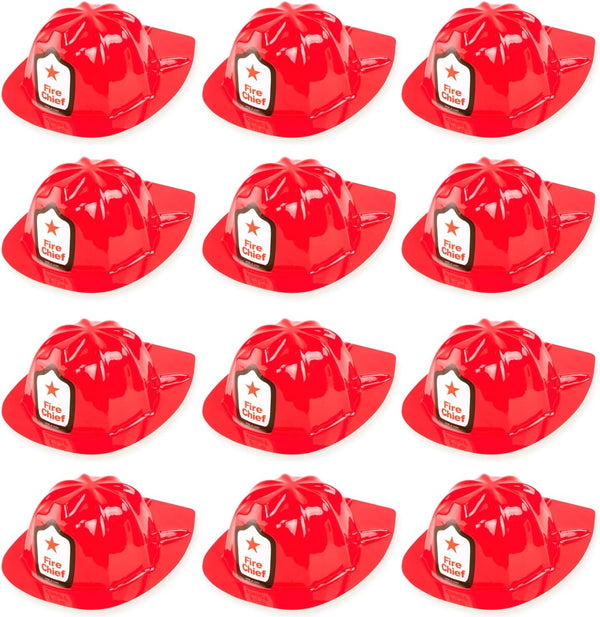 12 Pack Firefighter Children'S Helmet Party Supplies for Kid'S Costume Accessory