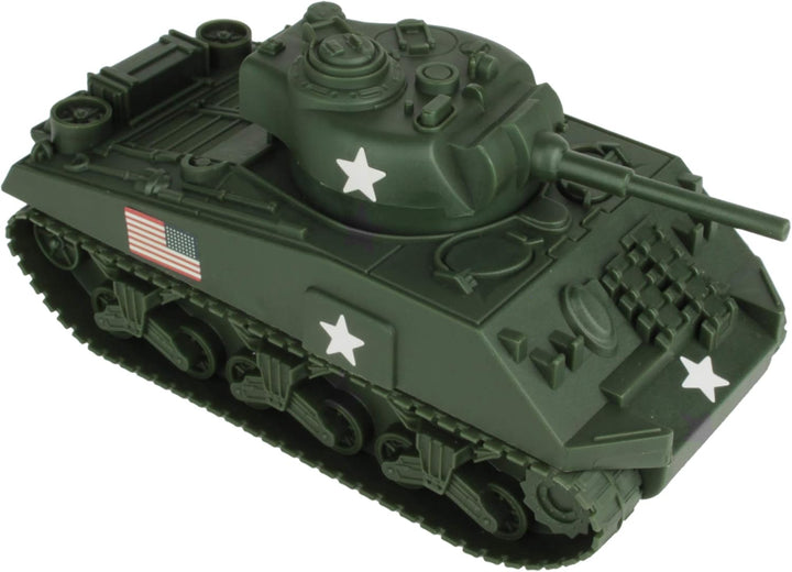 BMC WW2 Sherman M4 Tank - OD Green 1:32 Military Vehicle for Plastic Army Men