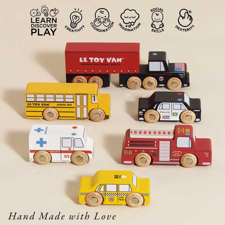 New York Car Set Premium Wooden Toys for Kids Ages 3 Years & Up