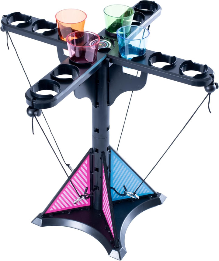 Hook Line & Hydration Party Game – Fun Ring Toss Game for Adults | 13" Tower with Shot Glasses | Perfect for Parties, 2+ Players, Ages 21+