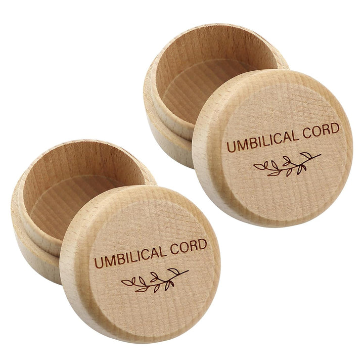 Wooden Baby Fetal Hair/Umbilical Cord Memorial Box Carved Memorial Box Newborn Christening Baby Gift (Umbilical Cord Box)