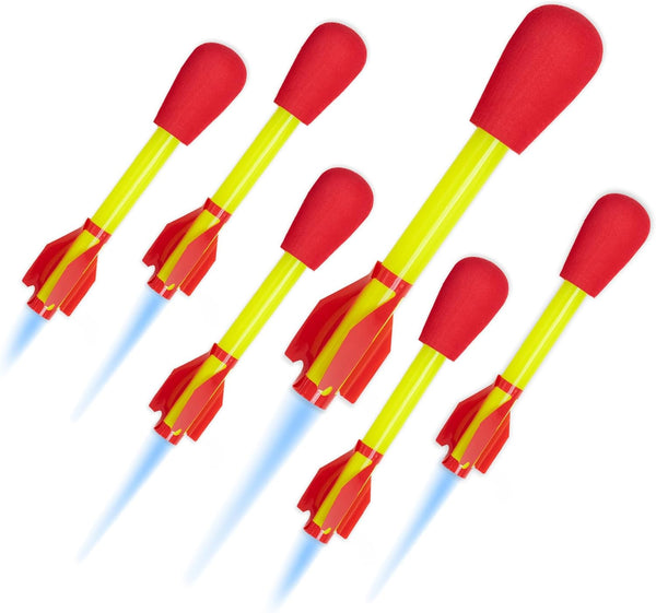 Ultra Rocket Refills, 6 Rockets - Replacement Foam-Tipped Rockets for Kids - Fun Backyard & Outdoor Kids Toys Gifts for Boys & Girls