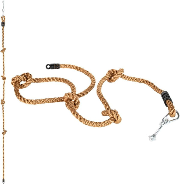 Outdoor Climbing Rope for Kids, 8.5 FT Long with Knotted Steps, Easy Setup for Playgrounds, Tree Houses, and Obstacle Courses, Heavy Duty and Safe for Outdoor Fun